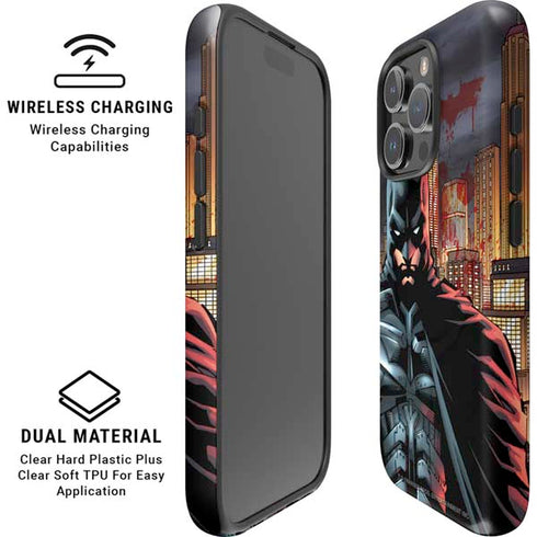 DC Comics Batman The Dark Knight Comic Art in Gotham City iPhone 16 Pro Magsafe Impact Case